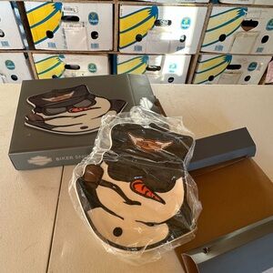 New Harley-Davidson Biker Snack Tray - Black and Orange